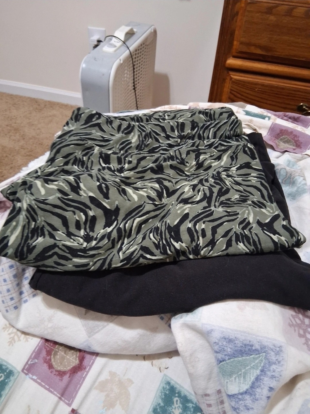 Olive Green Zebra Print Women's Shorts